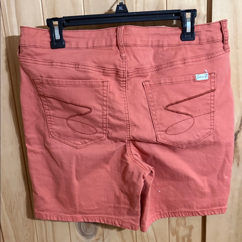 Seven7 Coral Stretch Denim Bermuda Shorts - Picture 3 of 4